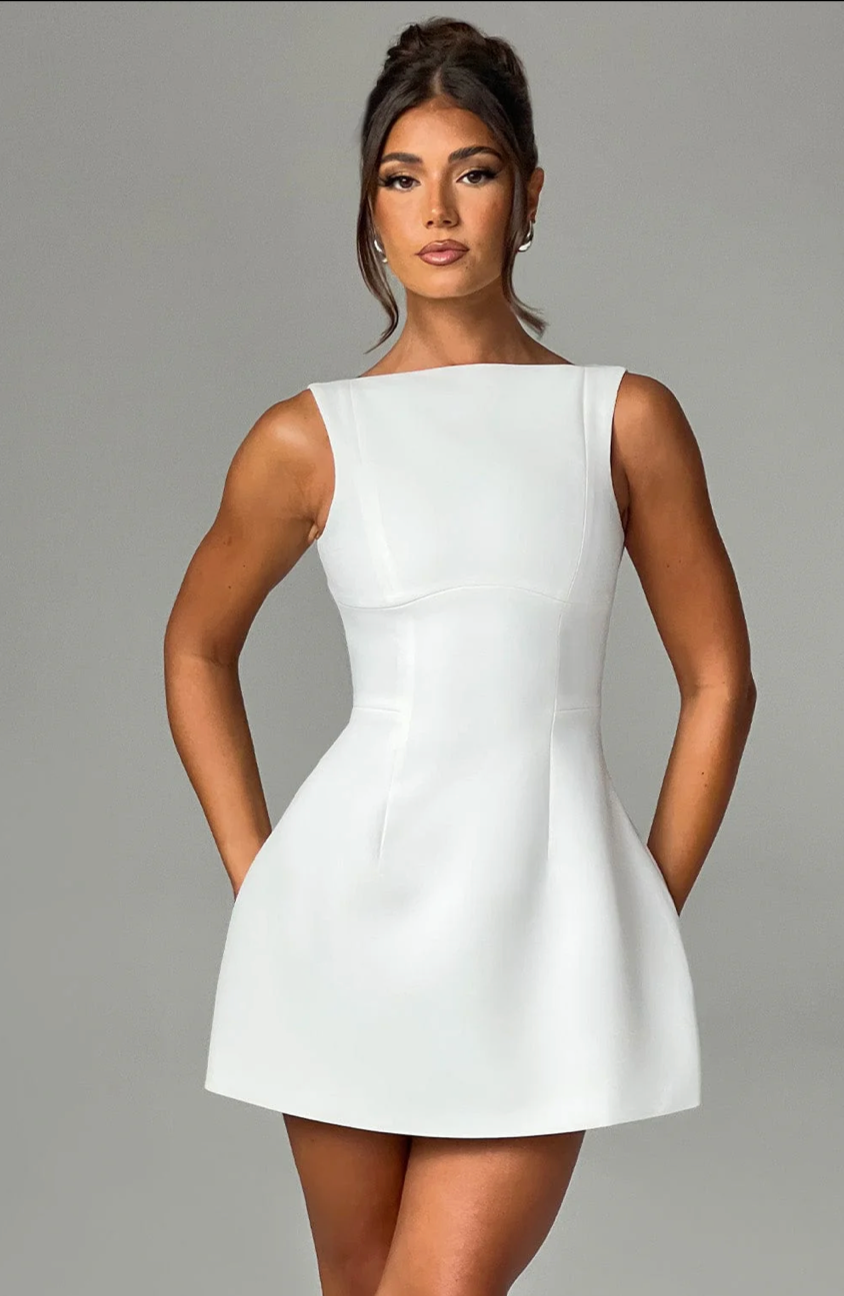 SANNEKE MINI DRESS - IVORY