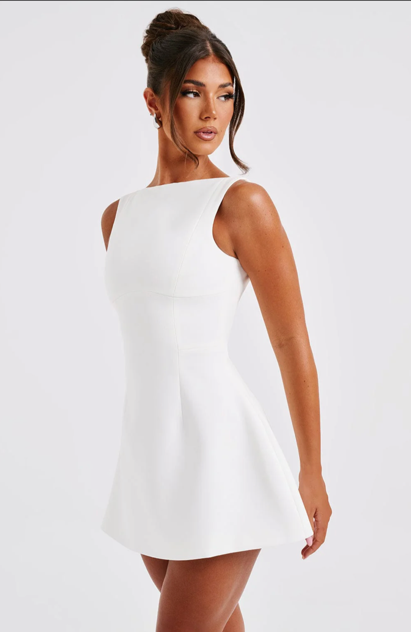 SANNEKE MINI DRESS - IVORY