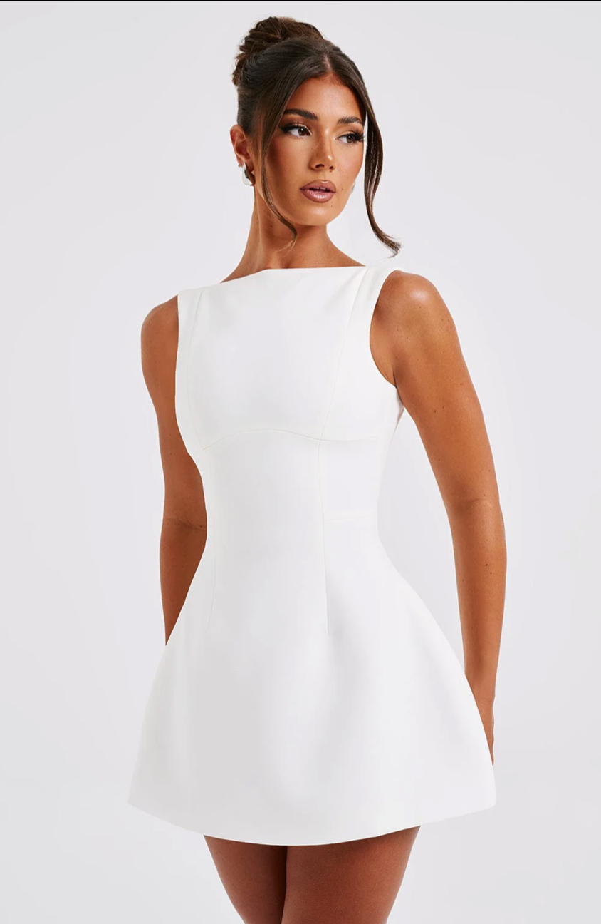 SANNEKE MINI DRESS - IVORY