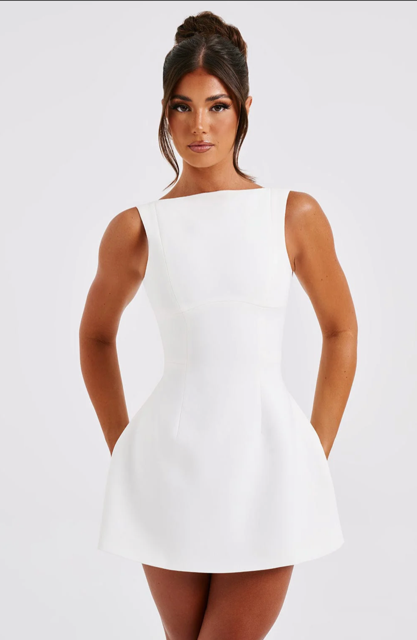 SANNEKE MINI DRESS - IVORY