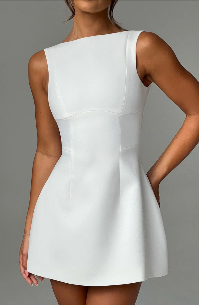 SANNEKE MINI DRESS - IVORY