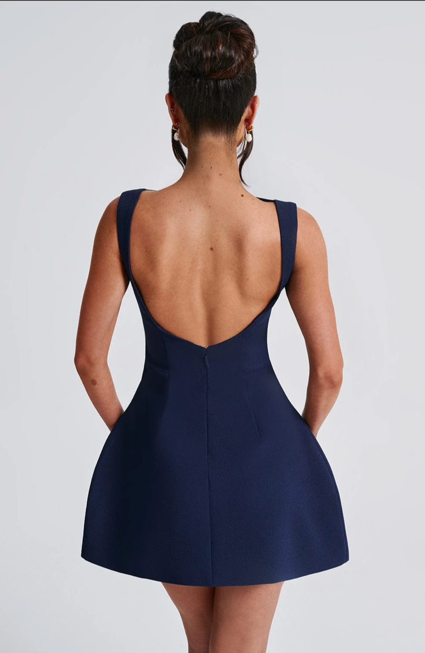 ESMERALDA MINI DRESS - NAVY