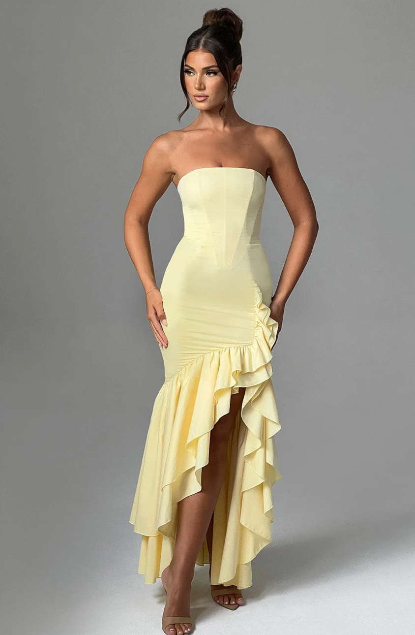 MARGRIET MAXI DRESS - LEMON