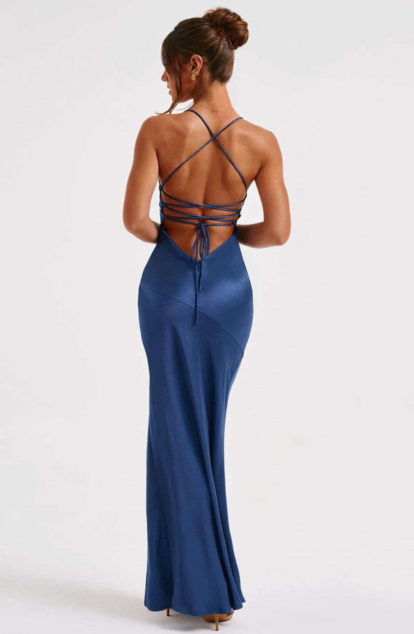 SIMONA MAXI DRESS - NAVY