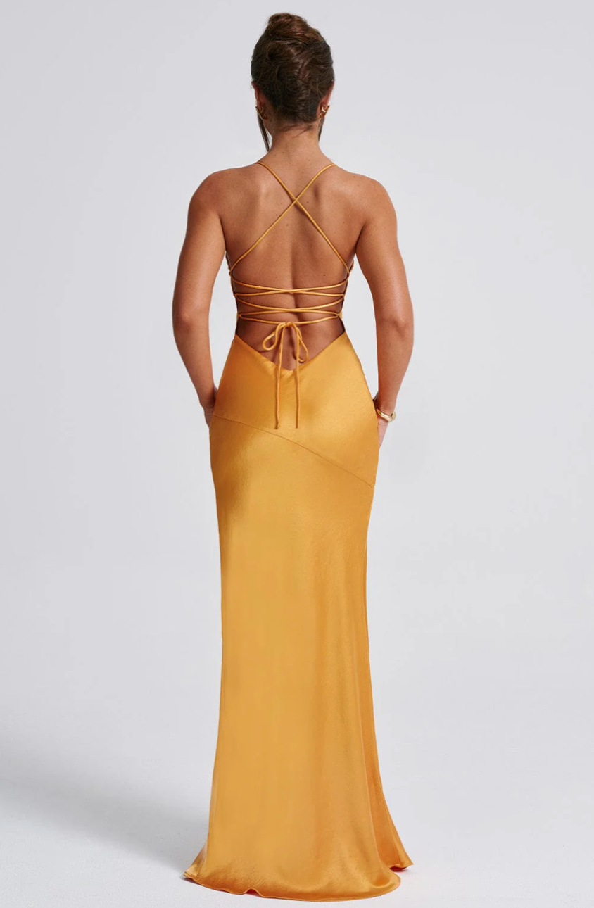 SIMONA MAXI DRESS - TANGERINE