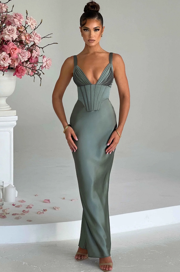 PAZ MAXI DRESS - SAGE