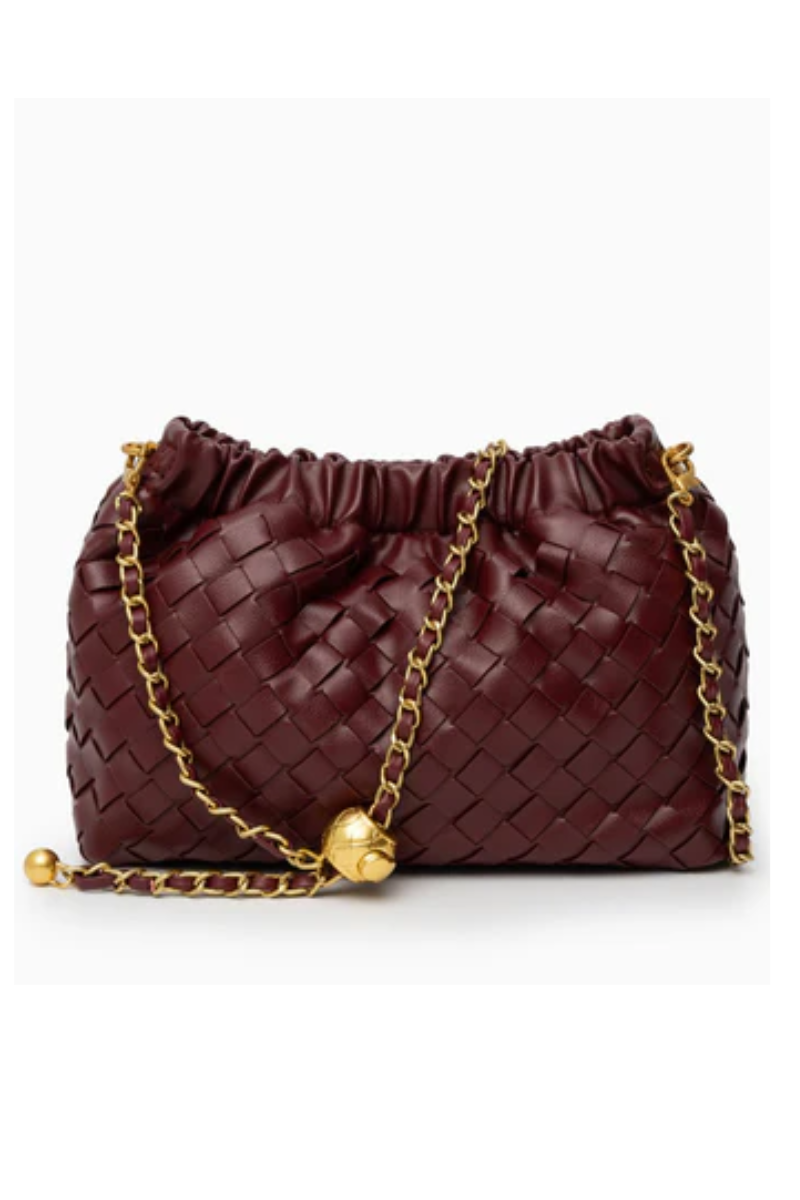 JOYCE SHOULDER BAG WINE RED