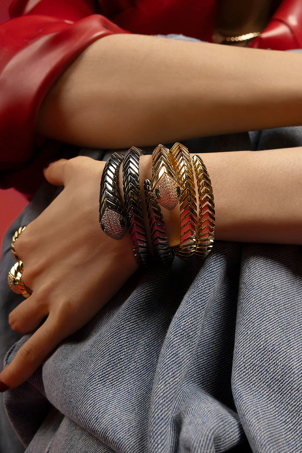 OUROBOROS DOUBLE WRAP-AROUND BANGLE