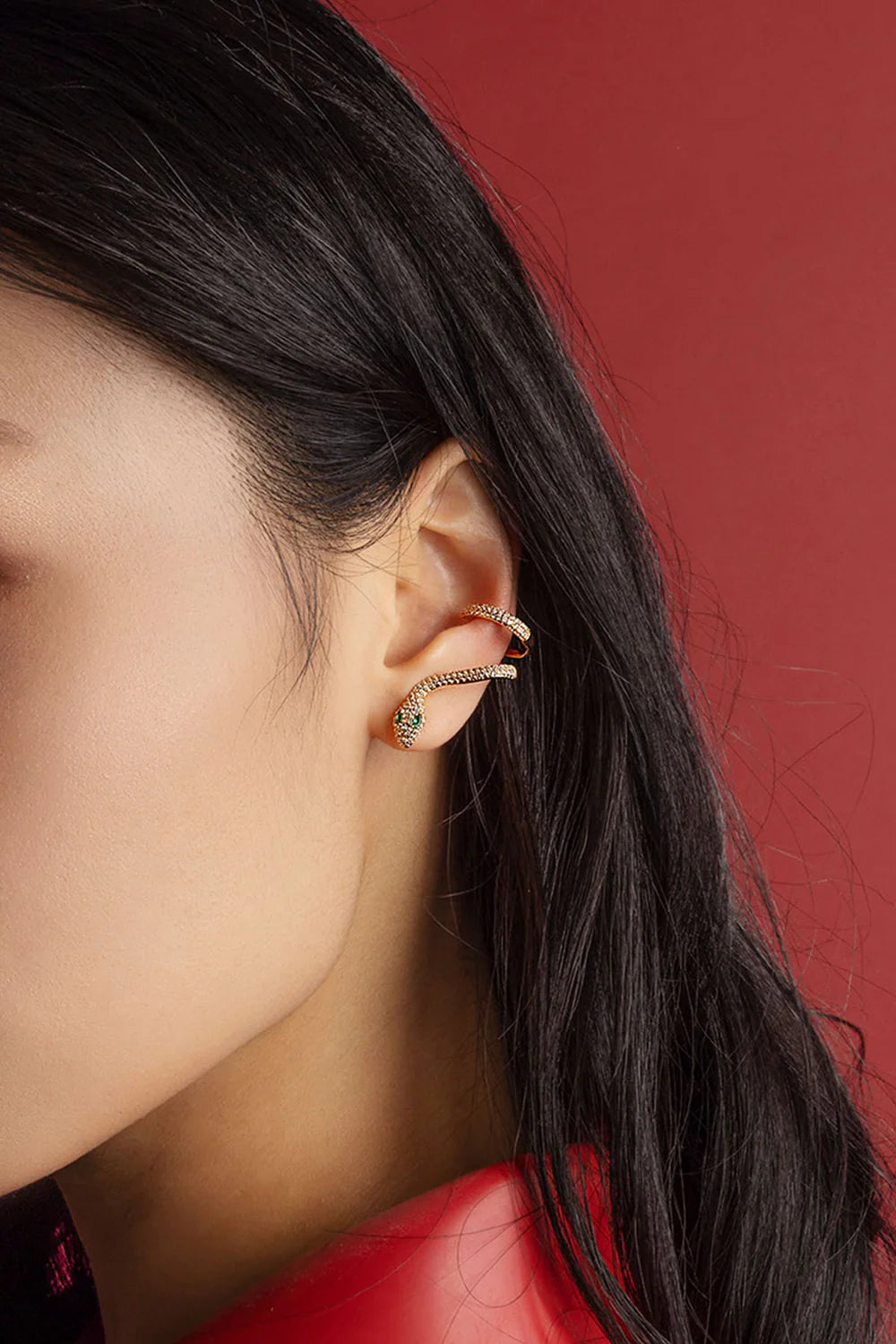 SINGLE OUROBOROS EAR CUFF GOLD