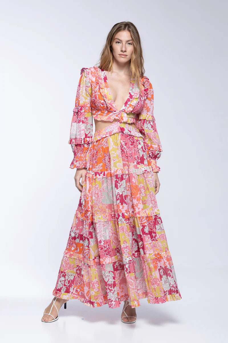 Clarisse Robe - FLORAL PATCH