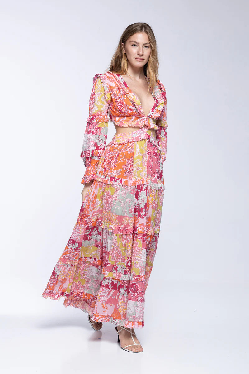 Clarisse Robe - FLORAL PATCH