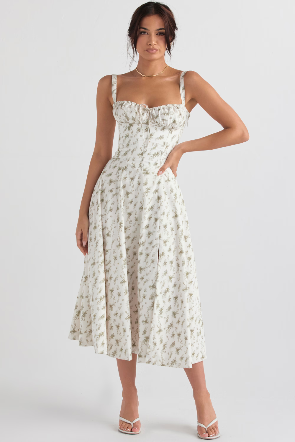 EUGENIE Garden Print Bustier Sundress