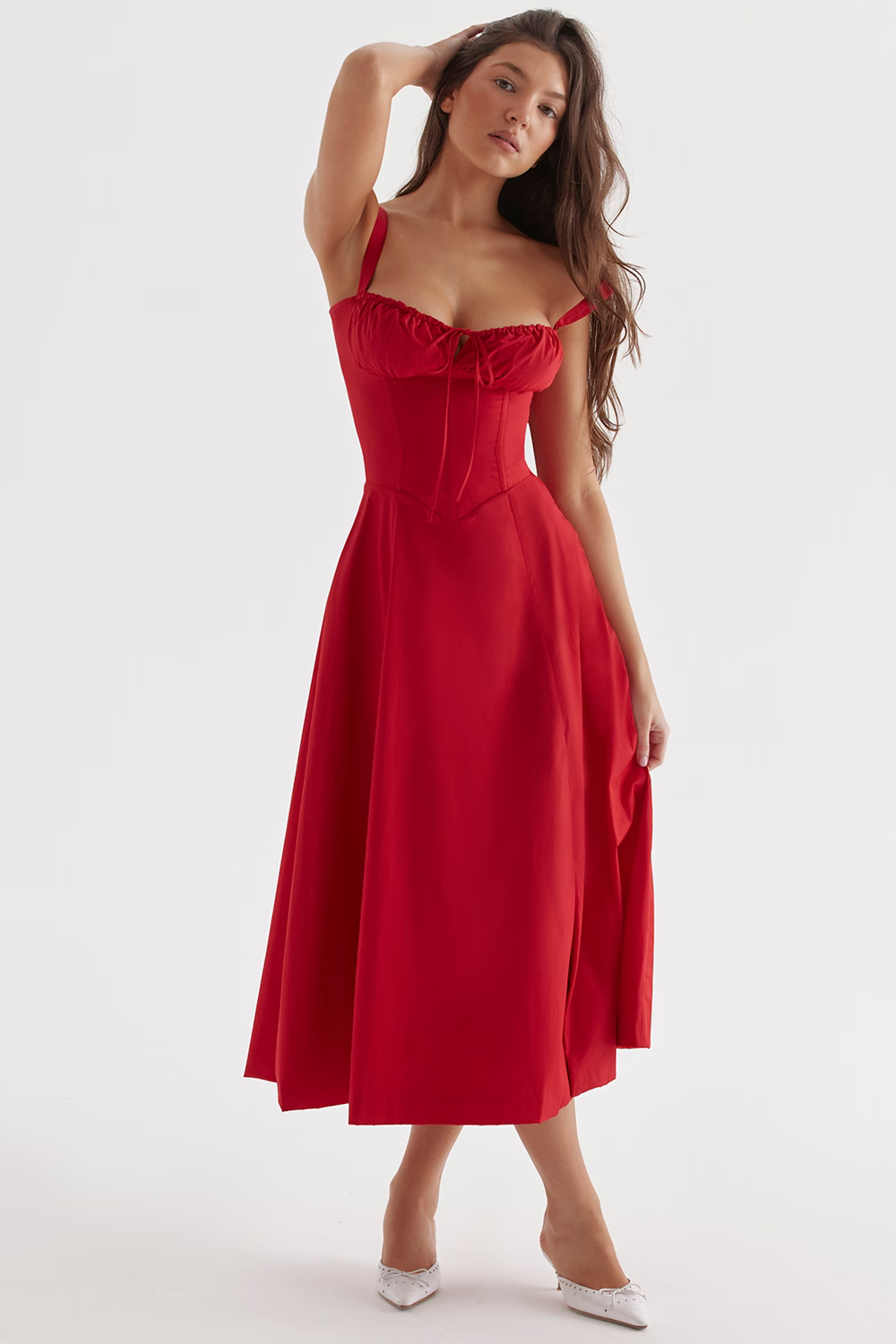 EUGENIE Red Rose Sundress