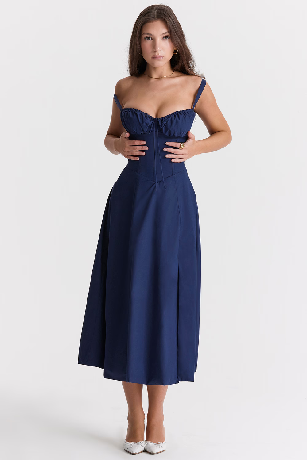 EUGENIE French Navy Bustier Sundress