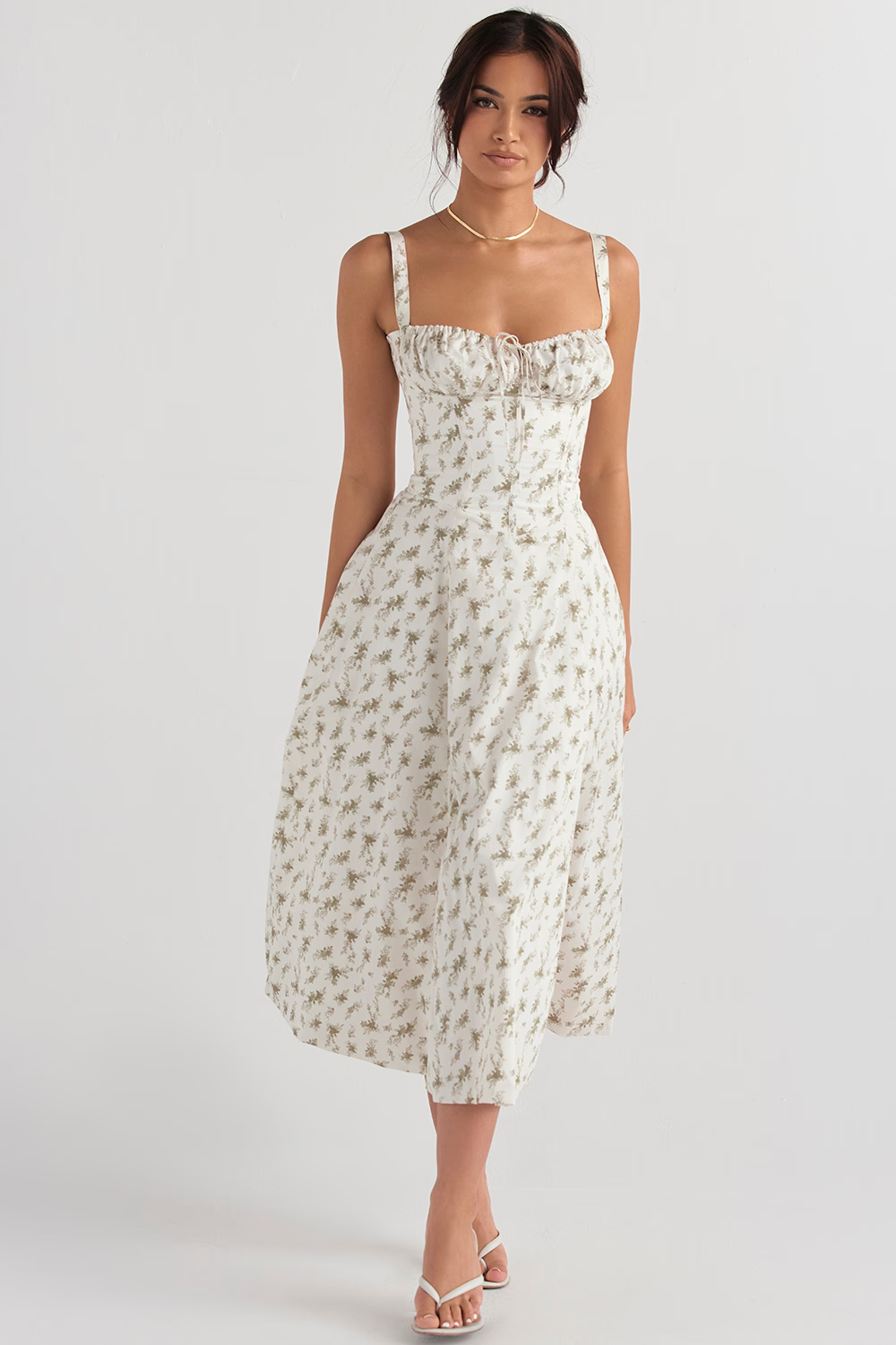 EUGENIE Garden Print Bustier Sundress