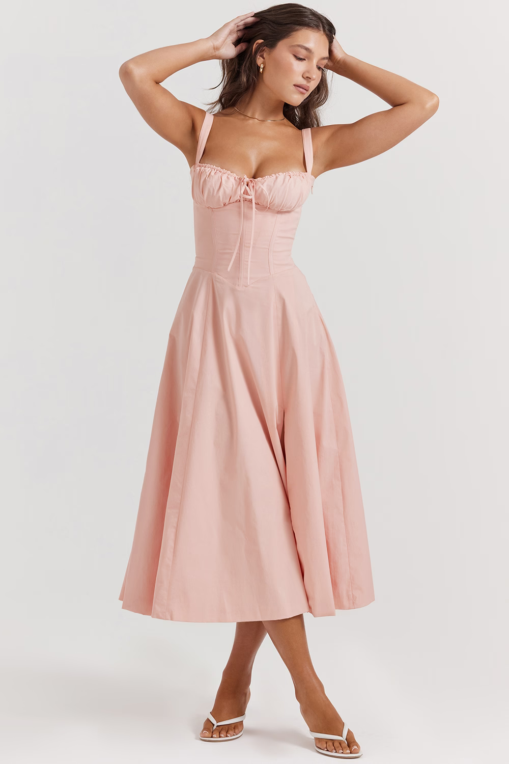 EUGENIE Baby Pink Bustier Sundress