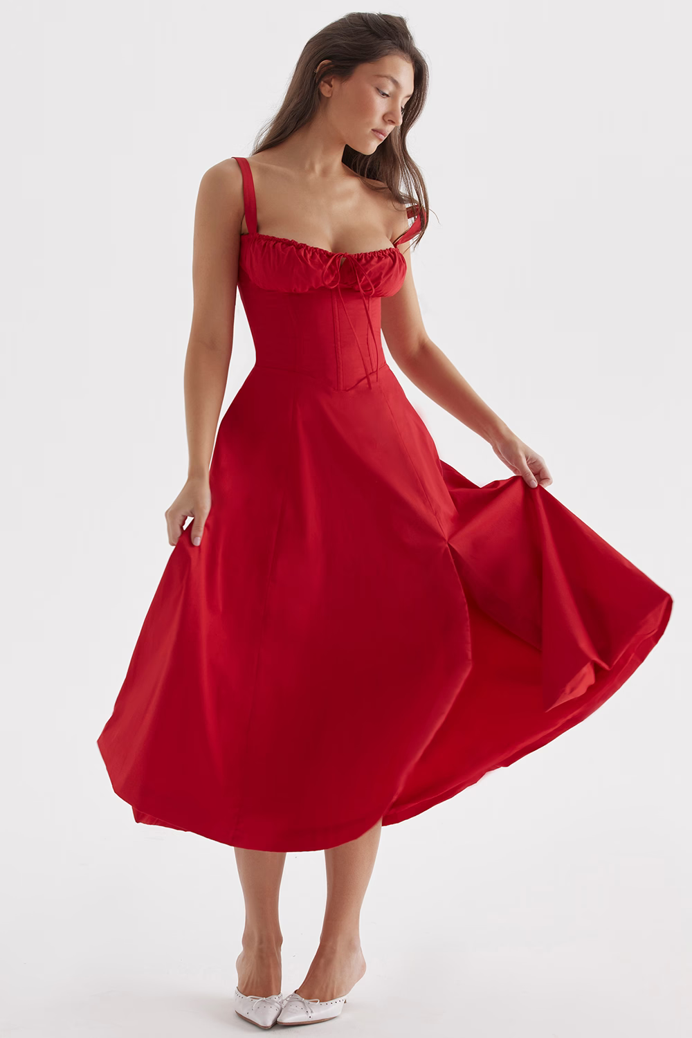 EUGENIE Red Rose Sundress