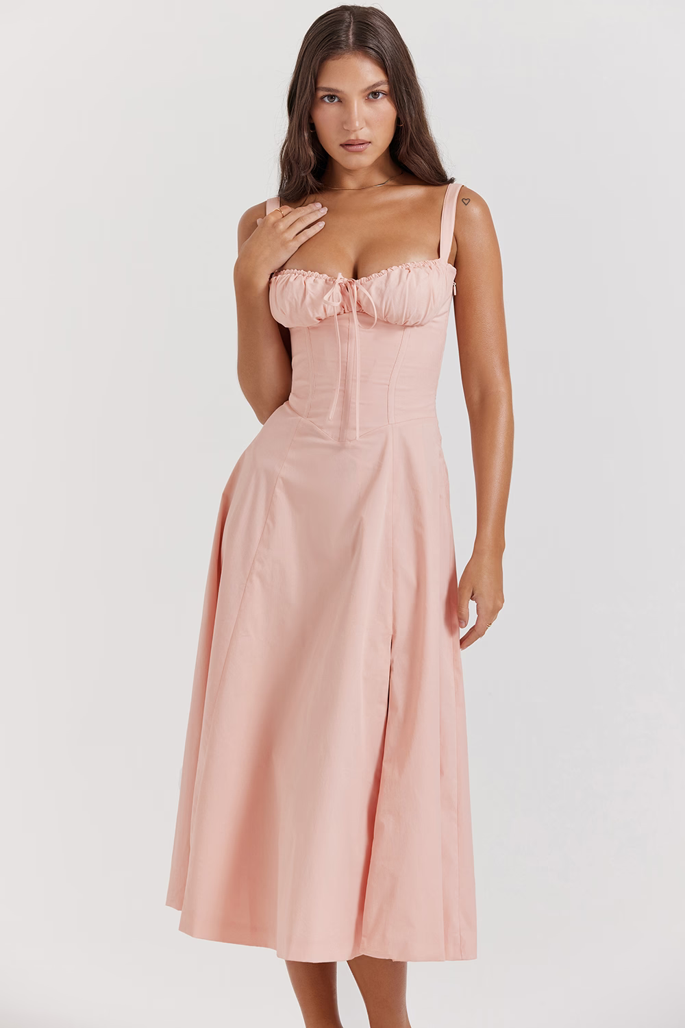 EUGENIE Baby Pink Bustier Sundress