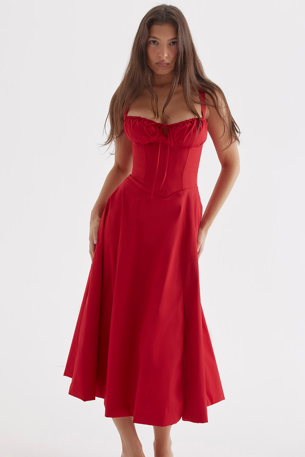 EUGENIE Red Rose Sundress