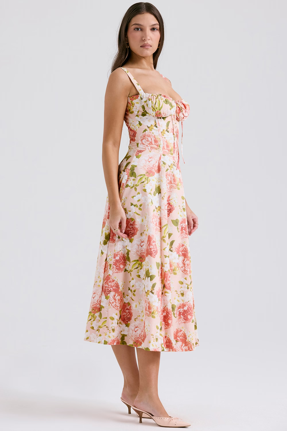 EUGENIE Medow Print Cotton Bustier Sundress