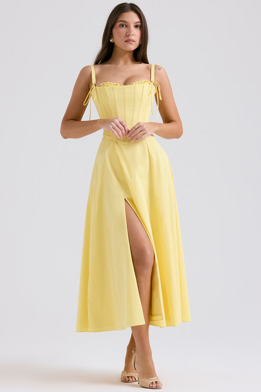 ROSALIE Sunshine Cotton Midi Sundress