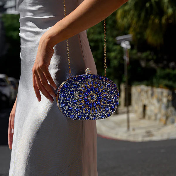 AMELIA CLUTCH BAG BLUE