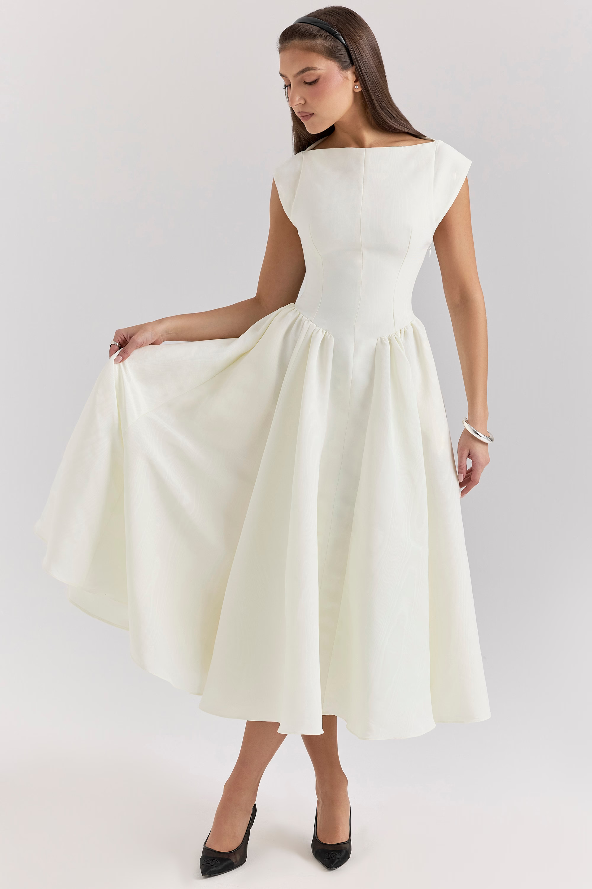 CELINE Ivory Midi Dress