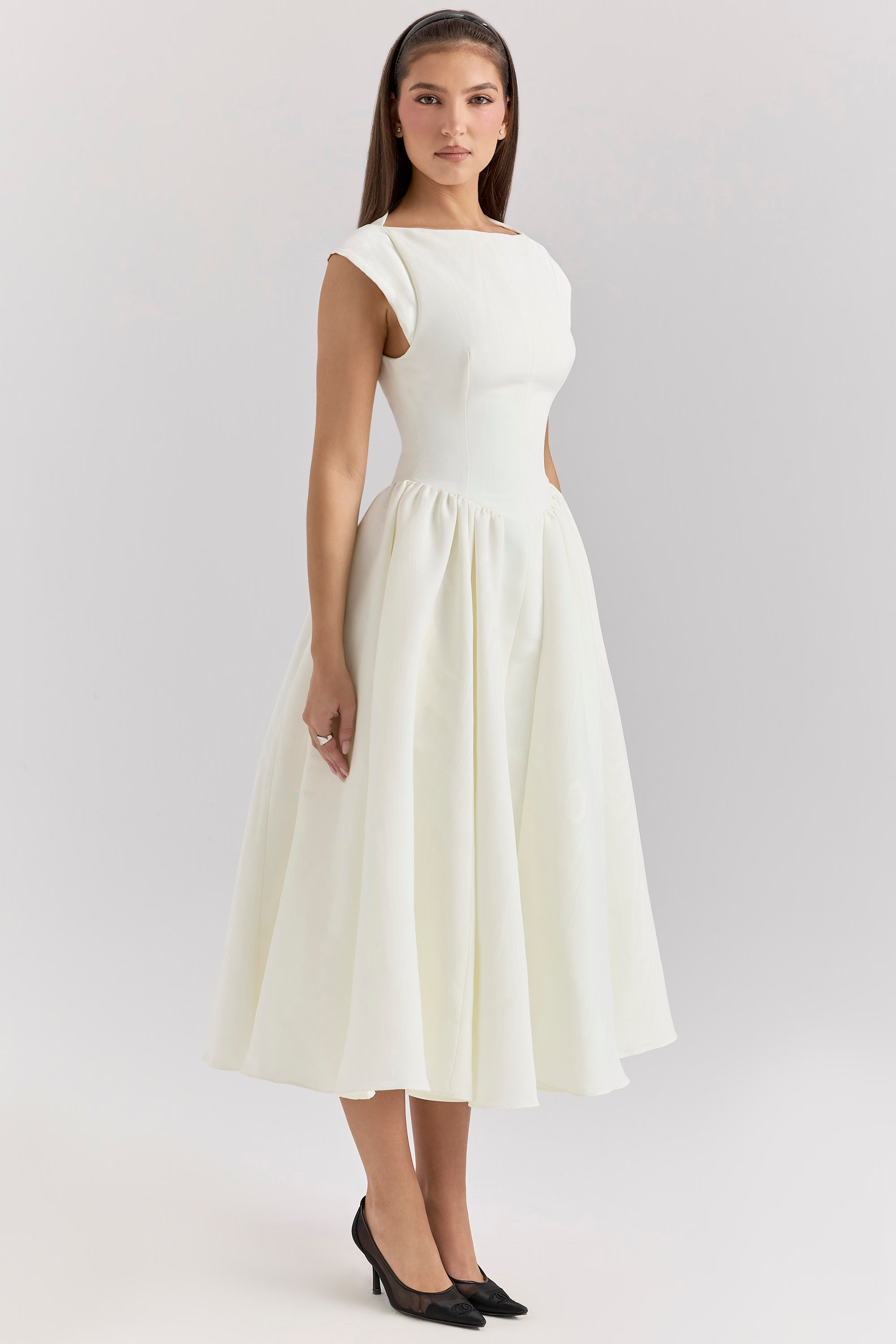 CELINE Ivory Midi Dress