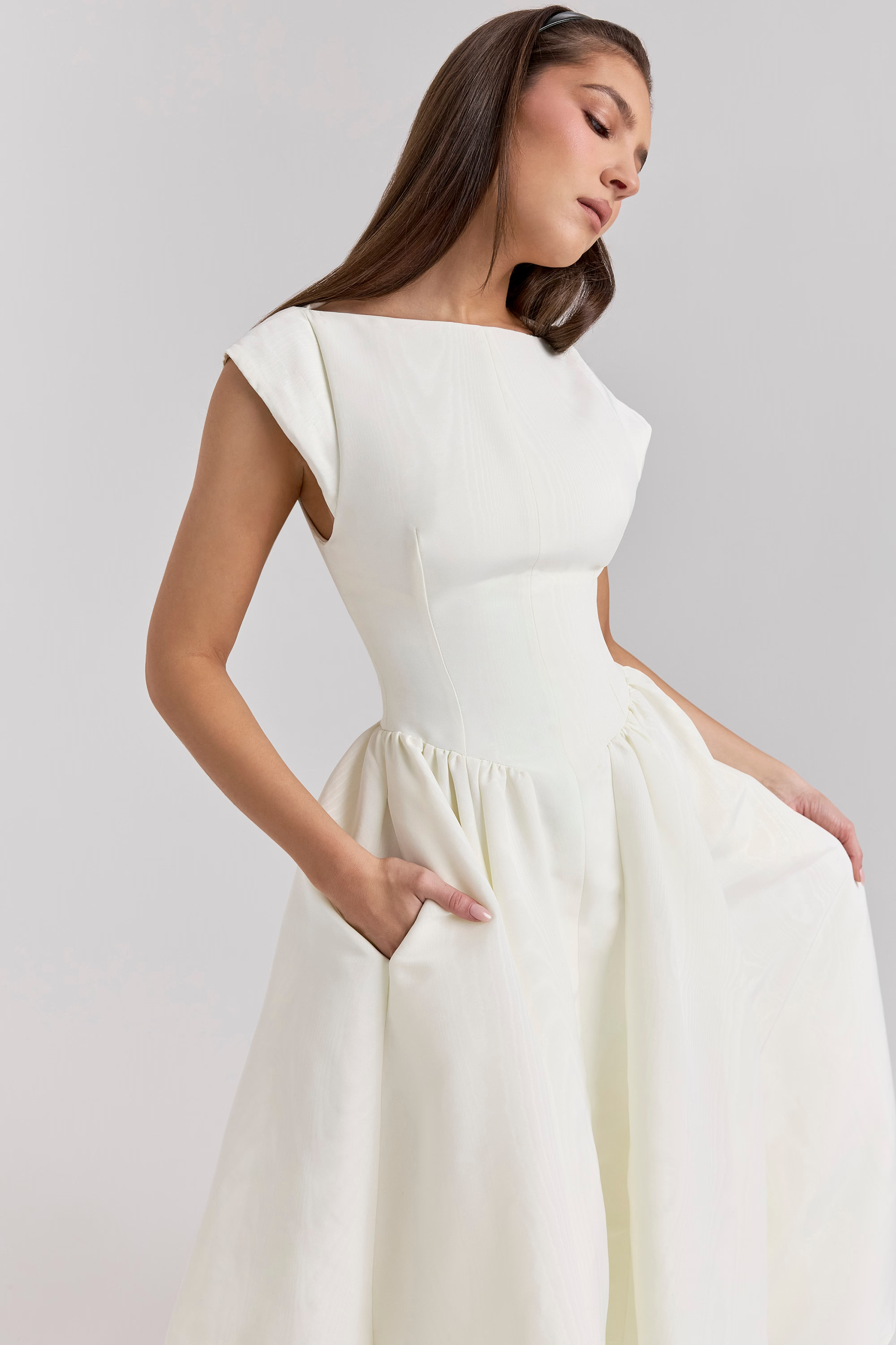 CELINE Ivory Midi Dress