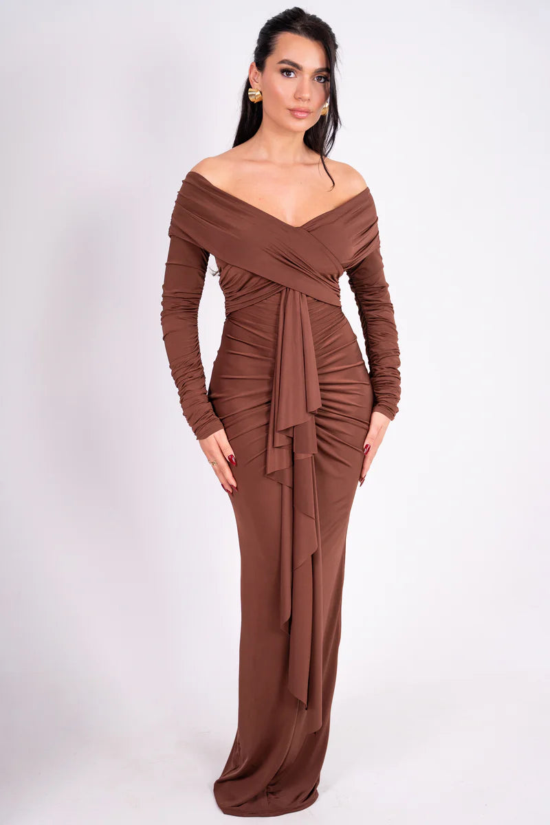 Liora Maxi  Dress CHOCOLATE