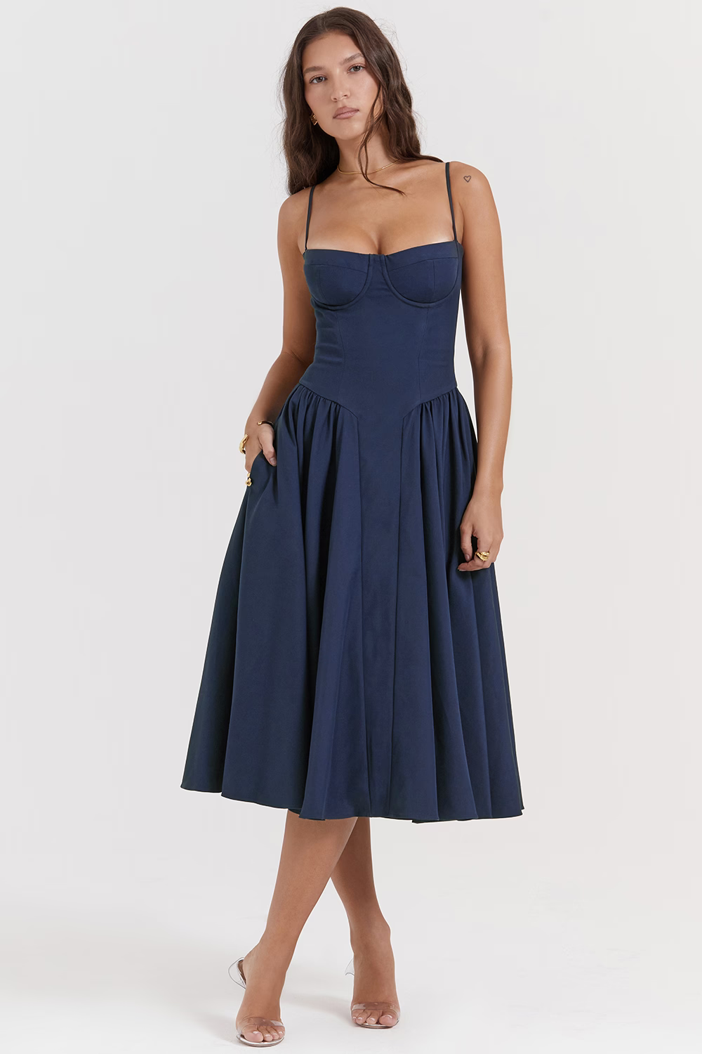 OPHELIE French Navy Corset Sundress