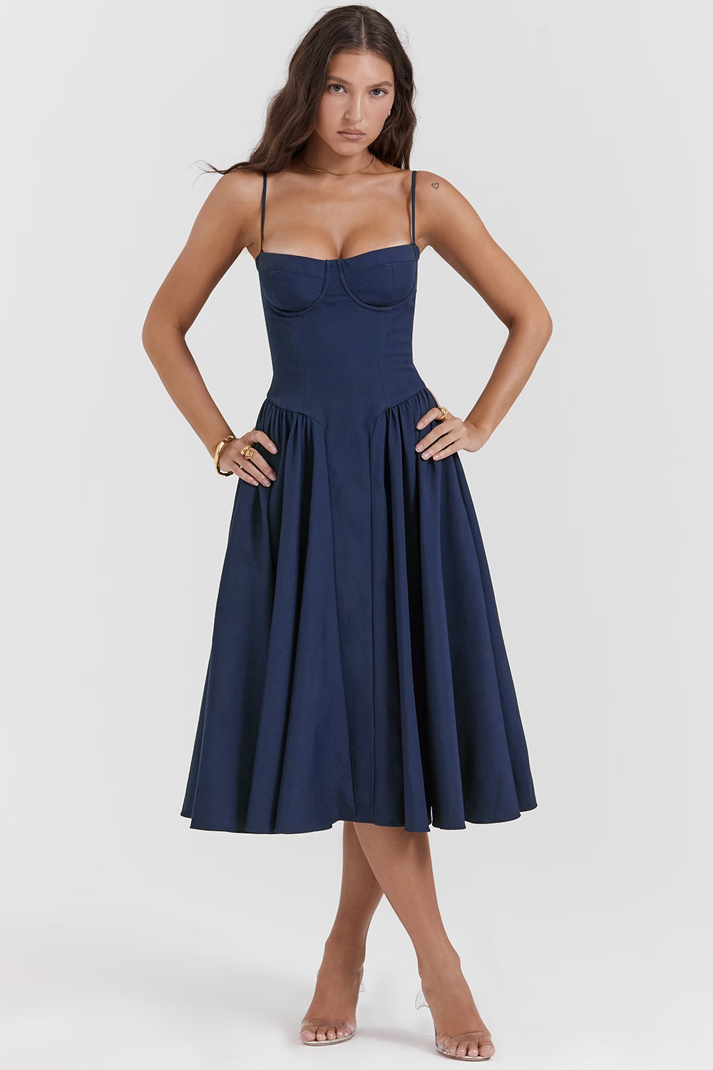 OPHELIE French Navy Corset Sundress