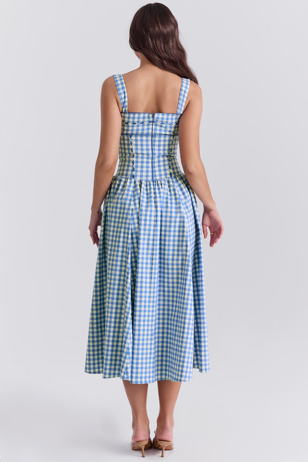 JOSIANE  Blue Midi Sundress